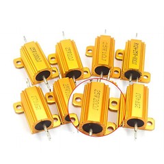 25W/50W Golden Aluminium Load Resistor Wirewound Various Values 0.1ohm – 10K ohm