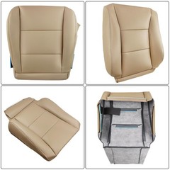 Front Driver Passenger Seat Cover Tan Leather for Land Cruiser 1998-2007