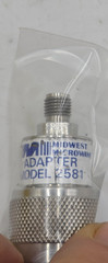 MIDWEST MICROWAVE ADAPTOR 2581, ADT-2581-NM-SMF-02, ADAPTER