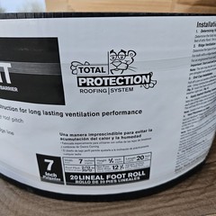 Owens Corning VentSure 7 in. x 20 ft. Ridge Vent Rigid Roll w/Weather Protector