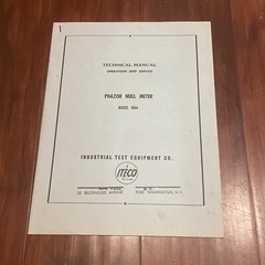 ITECO Model 100A Phazor Null Meter Operation & Service Manual 5/62