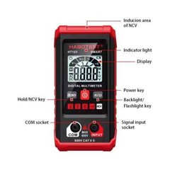 Digital Multimeter Tester AC DC Volt Ohm Amp Clamp Meter Auto Range LCD Handheld