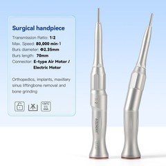 Pieza de mano dental recta 1:2 Cirugía oral Ángulo de 20° 1:1 Cono nasal AZDENT