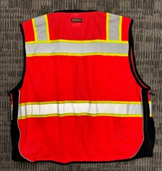 ML Kishigo Safety Vest 3X XXXL S5702 Premium Black Series Class 2 Hi Vis Orange