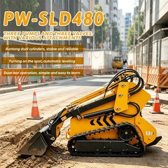 Skid Steer Loader Runtong 23HP EPA-Certified Diesel Tracked Multifunctional