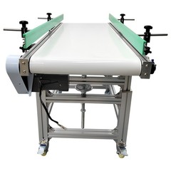 59×19.7in PU Belt Conveyor Machine Food Inclined Conveyor110V 120W Highly Adjust