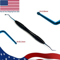 Dental Gingival Cord Packer 0.20mm Serrated Premium Silicone Handle