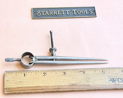 STARRETT No.277 Spring-Type Dividers with Round Legs; 4.0” Size & Capacity. USA