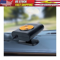 1x New 200W 12V Car Heater Cooling Fan for Windshield Defrosting – Orange/Black