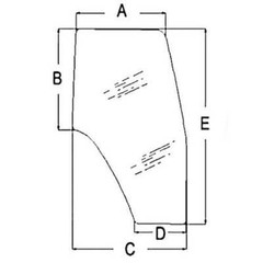 Cab Glass – Door Left Hand fits New Holland TS90 TS100 TS110 fits Case IH
