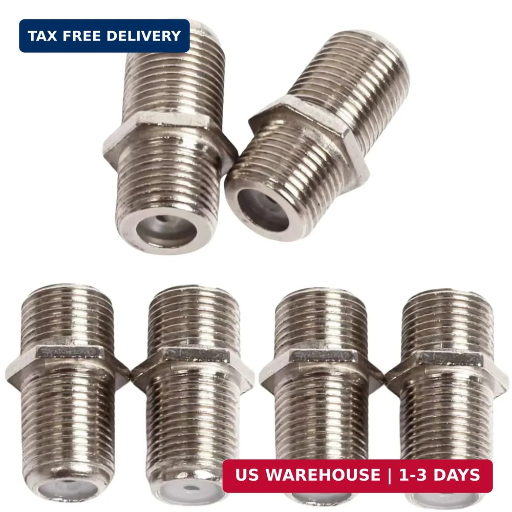 EZYUMM 6-Pack Coaxial Cable Connector, F-Type Female to Female RG6 Coax Extender