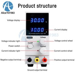 DC 30V 10A Power Supply LCD 4 Digit Display Adjustable Switching Power Supply