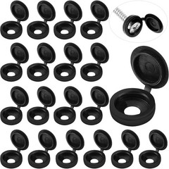100 Pieces Hinged Screw Cover Caps Plastic Shutter Snap Covers Flip Tops Large B