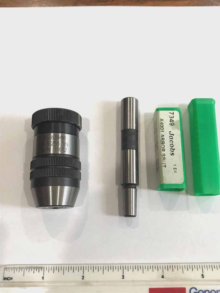 Vintage JACOBS KEYLESS CHUCK JKP-65-J1, 0-6.5mm Capacity w 1/2″ dia. 1.J.T Arbor