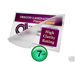 (500/pack) 7 Mil School ID Cards Hot Laminating Pouches 2-1/2 x 3-5/8 Clear