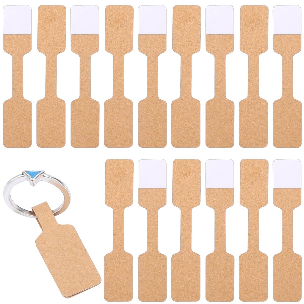 500 Self-Adhesive Kraft Jewelry Price Tags Stickers for Bracelets and Rings