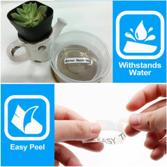 5PK Compatible DYMO LetraTag Refill 91330 White Paper Tape 12mm LT-100H 1/2