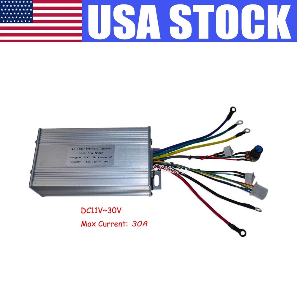 600W High Power Electric DC 12V 24V 30A Brushless DC Motor Speed Controller Hall