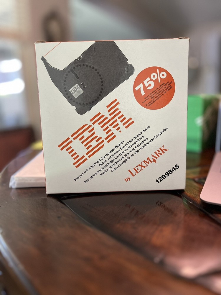 Vintage IBM Easystrike High Yield Correctable Ribbon Black Cassette 1299845 NEW