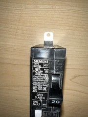 SIEMENS BF120AH 20A GFCI BOLT ON BREAKER PIGTAIL WIRE TYPE BLHF2 NEW PANEL PULL