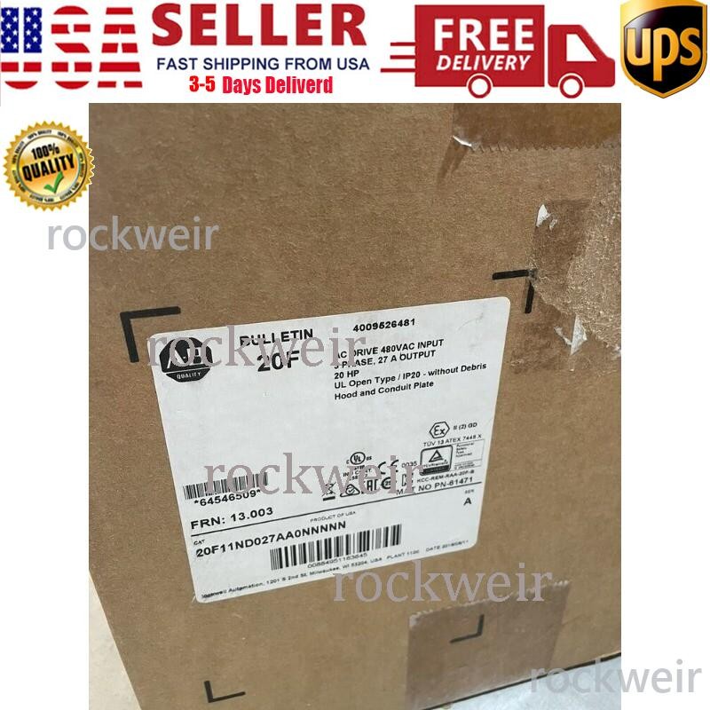 Allen Bradley 20F11ND027AA0NNNNN SER A 20HP PowerFlex 753 VFD AC DRIVE AB NEW
