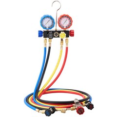 VEVOR AC Manifold Gauge Set 4-Way Fit R134A R12 R410A Refrigeration Charging