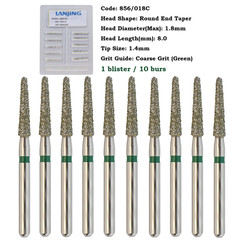 Dental Diamond Burs FG Round End Taper Bur Super Coarse Fine 856 850 High Speed