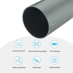 Rigid Round Pipe 152mm ID 160mm OD 35cm/14″ L Light Grey High Impact