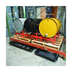 PIG Spill Containment Tray 40x28x5″- 17.9 Gallon Sump Capacity Stackable Durable