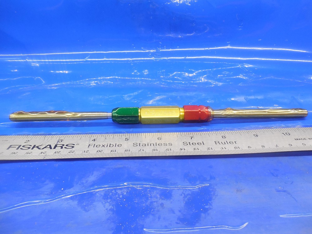 5.700 & 6.050 MM CLASS X SMOOTH PIN PLUG GAGE GO NO GO 6 6.0 MM .2500 -.0118
