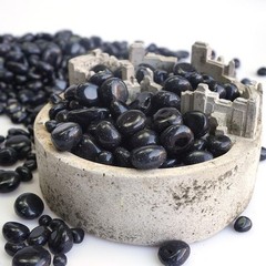 XMHOME 3 Pounds Black Obsidian Polished Stones Natural Tumbled Gemstones for…