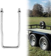 U-Bolt Spare Tire Carrier Bracket for Side Mount Trailer, Zinc Plated, Fits 4 or