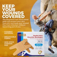 Flexible Fabric Bandages – Flex Adhesive 100 Count (Pack of 1)