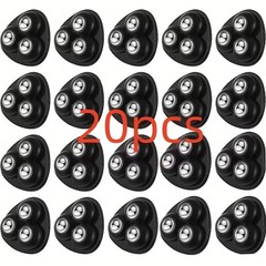 20 pcs Mini Swivel Caster Wheels Self Adhesive Stainless Steel Rolles