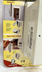 Arlington DBVS1C Vertical In Box Vinyl Siding Electrical Box Weatherproof
