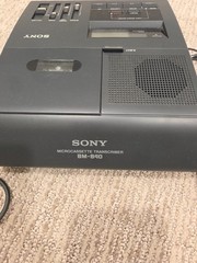 Sony Microcassette Dictator/Transcriber BM-850 Untested Foot Pedal/Headphones