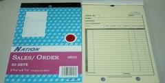 500 Carbonless 2 part 59/16″x87/16″ 50*10 set Sales Order Invoice Receipt Book