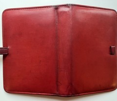 Vintage Coach Agenda Organizer Red Glove Tanned Leather Filofax Pocket Size