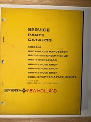 New Holland 890, 880-W, 880-S, 880-R2, 880-N2 Service Parts Catalog Manual 1978