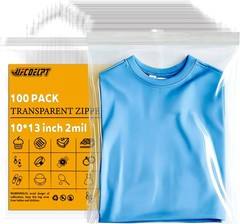 11×14 Large Plastic Reclosable Bags 100 Count 2 mil 1.5 Gallon Size Zip Storage