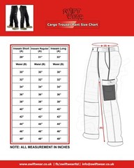 Mens Cargo Combat Work Trousers Size 30 to 48 Black Navy – Machine Washable UK