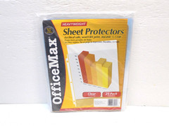 Office Max Heavyweight Plastic Sheet Protectors 25 pack 8.5″ x 11″ Office School