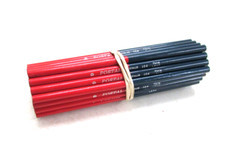 LOT OF (36) POSTAL 104 RED & BLUE THIN LEAD WOODEN PENCILS BY VENUS