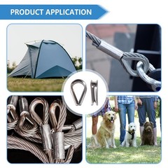 RABECH M5 3/16 Inch Wire Rope Thimble 3/16″ Stainless Steel Thimbles for Wire…