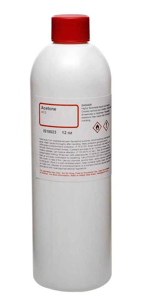 Anhydrous Acetone 12oz ACS Grade 100% Pure Acetone Laboratory Solvent