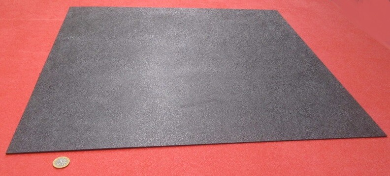 ABS Sheet Haircell Textured, 1 Side, Black, .094″ (3/32″) x 24″ x 24″
