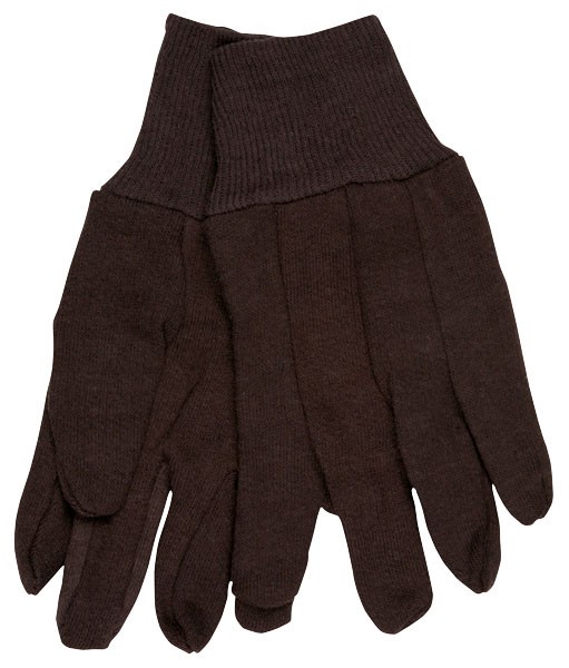 Memphis 7100P Brown Cotton Jersey Work Gloves Size Large (12 Pair)