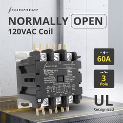 AC Contactor 60 Amp 75 RES 3 Pole 120V Coil – Definite Purpose UL Listed