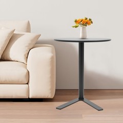 Side Table 22 Inches High Y-shaped Base Circular Top 88 Pounds Capacity Saving