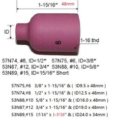 Jumbo Large Gas Lens Collet Body Alumina Cup WP 9 20 25 TIG Welding Torch 17pcs